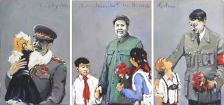 Triptychon der hundert Millionen Toten 133x278 cm